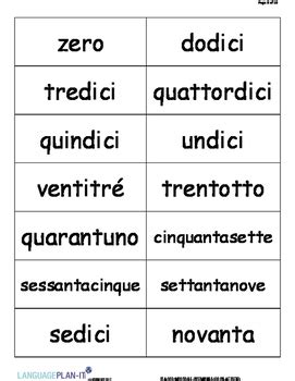Information about how to count in italian with cardinal and ordinal numbers. NUMBERS -100 PRACTICE (ITALIAN) by LanguagePlan-it | TpT