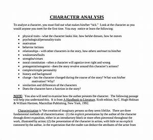 character analysis format