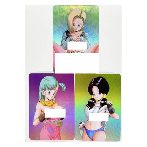 3pcsset Dragon Ball Z Gt Sexy Bulma Android 18 Videl Super Saiyan Heroes Battle Card Ultra