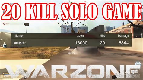 New Call Of Duty Warzone 20 Kill Solo Game 5800 Damage Done