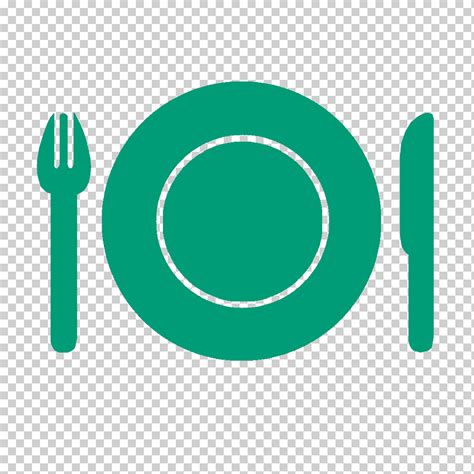 Ilustración de plato verde símbolo de comida para llevar del
