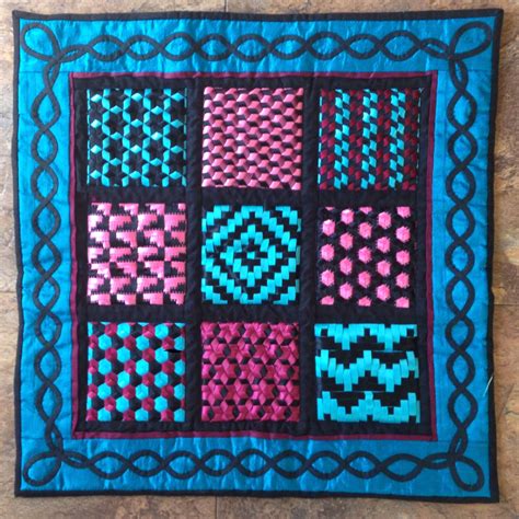 This is on how to braid a ribbon into your hairsong: Kim's Ribbon Weaving Quilt | Weaving patterns, Fabric ...