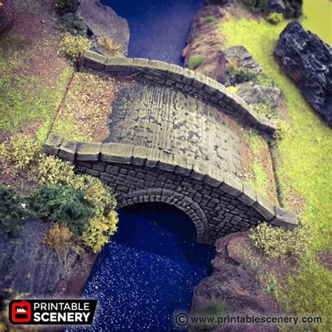 Dnd Stone Footbridge Bridge Scatter Terrain Warhammer Tabletop Etsy
