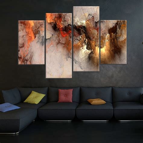 Brown Abstract Clouds Wall Art Canvas L By Stunning Canvas Prints