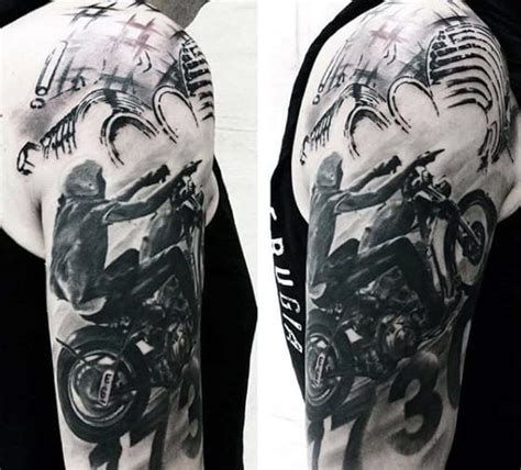 70 Biker Tattoos For Men Manly Motorcycle Ink Design Ideas