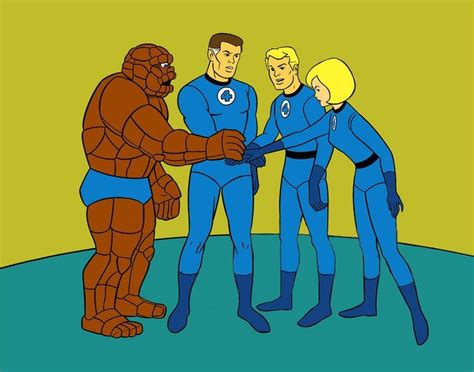 Fantastic Four Personagens Clássicos De Desenhos Animados Desenhos