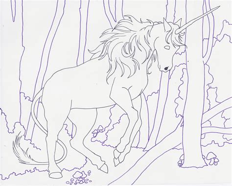 Last Unicorn Lineart By Color Freak1 On Deviantart