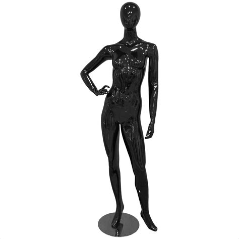 Female Glossy Black Abstract Mannequin Pose 3