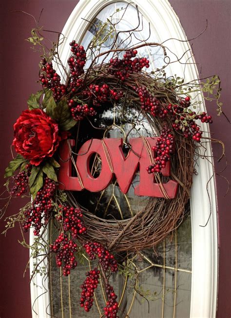 Valentines Day Wreath Valentines Decoration Valentine Day Wreaths