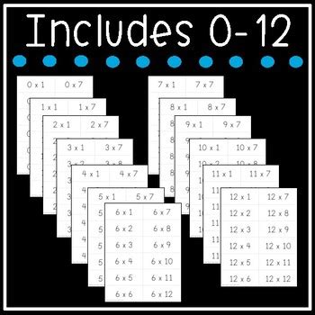 These are prinatble multiplication flash cards. Multiplication Flash Cards - Math Facts 0-12 Flashcards - Printable