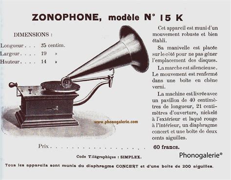 Zonophone. 10 rue Lallier 75009 Paris. | Phonograph, Gramophone, Radio
