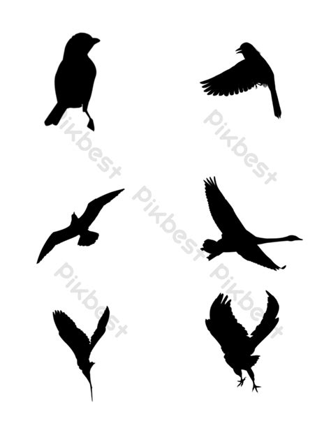 Bird Silhouette Vector Png Images Psd Free Download Pikbest