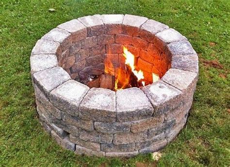 Build A Fire Pit From Cement Landscape Blocks Diy Projects For Everyone