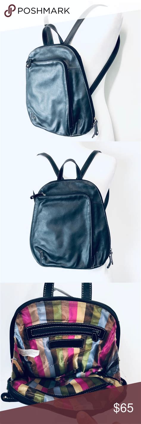 Tignanello 90s Genuine Leather Medium Backpack Soft Leather Backpack