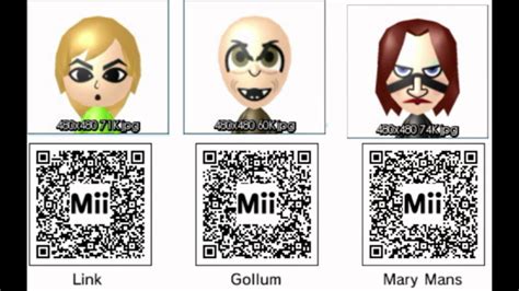 Mii Qr Codes For 3ds Download All These Miis By Simply Scanning Youtube