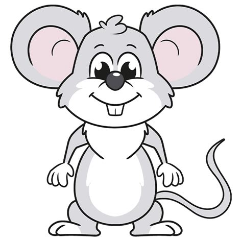 How To Draw A Cute Cartoon Mouse Really Easy Drawing Tutorial