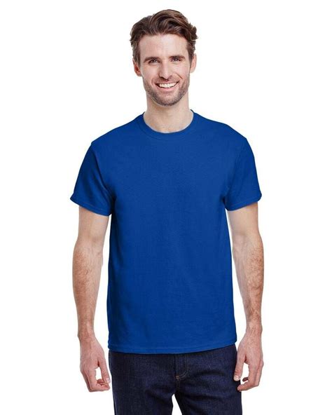 Adult Ultra Cotton 6 Oz T Shirt Metro Blue S Gildan Ultra