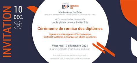 Cérémonie De Remise Des Diplômes 2021 Grenoble Inp Formation Pro