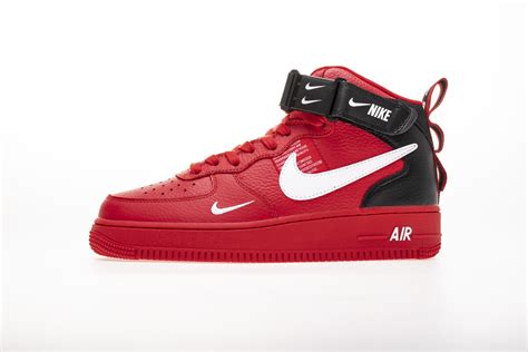 Nike Air Force 1 Mid 07 Lv8 University Red Black White Shoes Best Price 804609 605 Jordan 1