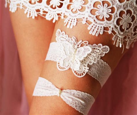 Wedding Bridal Garter Set Garter Belts Alice In Wonderland Rustic