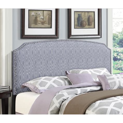 American Woodcrafters Simone Grey Fullqueen Patterned Upholstered