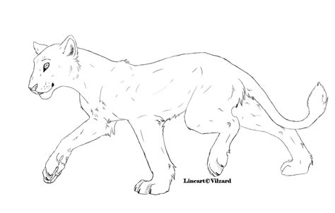 Free Lioness Lineart By Vao Ra On Deviantart