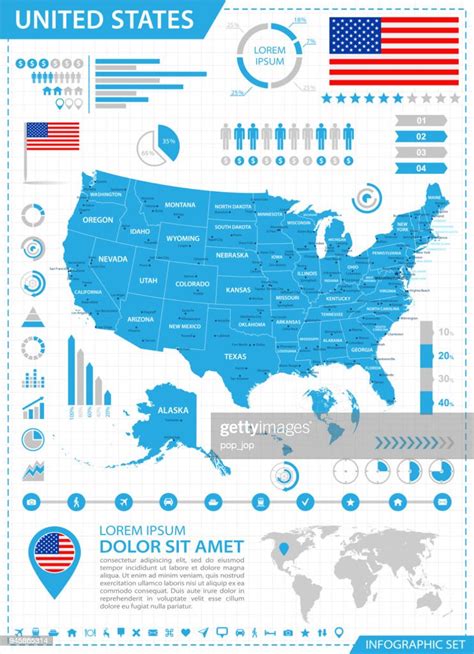 Map Of United States Infographic Vector High Res Vector Graphic Getty