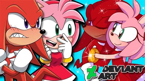 AMY CHEATS ON SONIC Knuckles Amy VS DeviantArt FT Tails YouTube