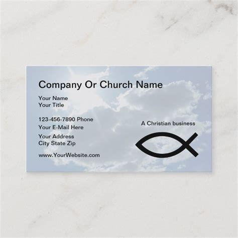 Church Or Christian Business Cards