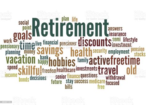 Retirement Word Cloud Concept 8 Stock Illustration Download Image Now