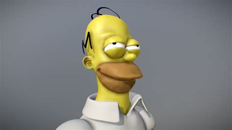 Homer Simpson Delighted 3d Model By Levalemano 1669255 Sketchfab