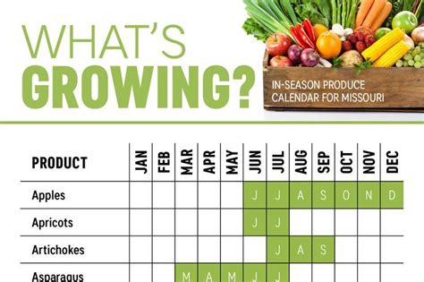 Grow well missouri partners with food pantries, local organizations, and volunteers to establish food gardening programs that reach out to food pantry customers. What's Growing Missouri Produce Calendar [Infographic ...