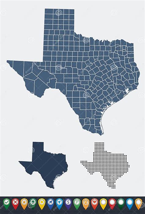 Map Of Texas State Stock Illustration Illustration Of Roads 198684116