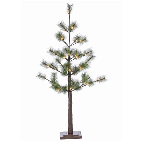Sterling 4 Ft Indoor Pre Lit Pine Needle Artificial Christmas Tree