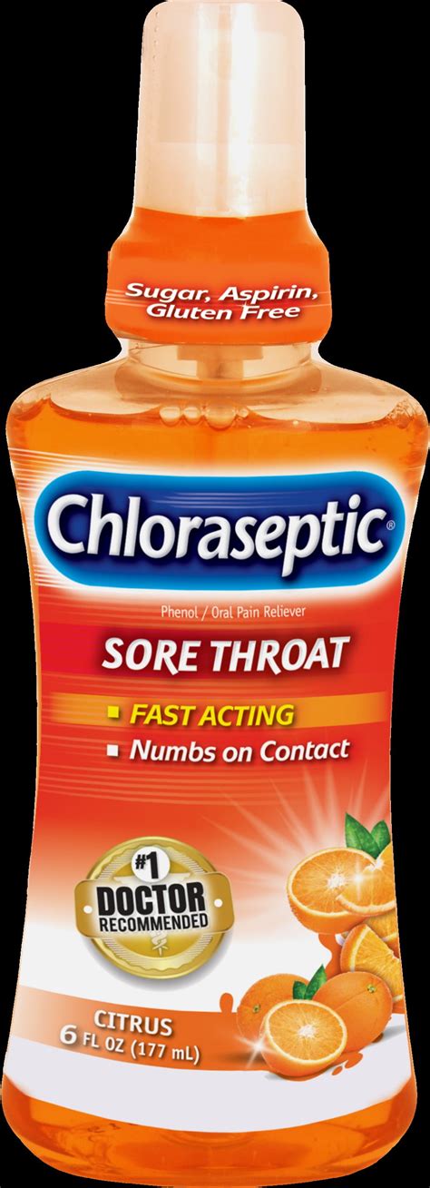 Chloraseptic Sore Throat Spray Soothing Citrus 6 Oz Pack Of 2