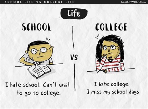 These Hilarious Differences Between School And College Life Will Take You