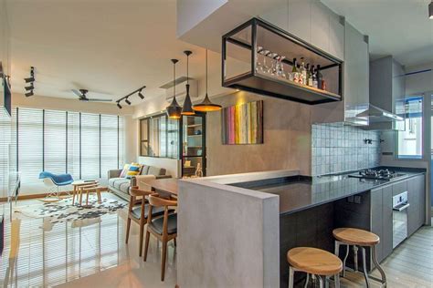 Home In Singapore Space Savvy Interior Laced With Industrial Elements