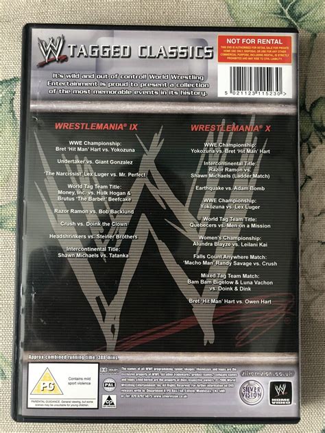 Wwe Tagged Classics Wrestlemania Dvd Disc Set Wwf Rare Ebay