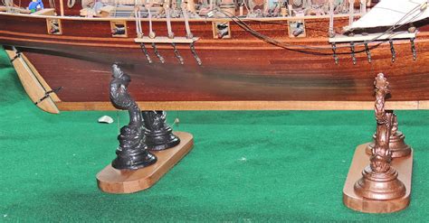 Model Ship Sea Serpent Pedestals Solid Wooden Base Three Colors To