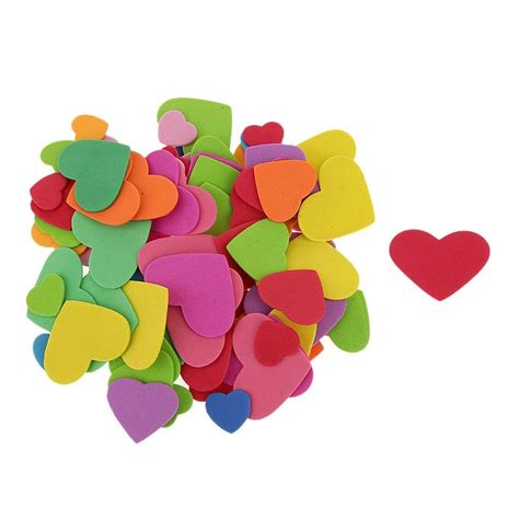 Electomania Mixed Foam Heart Shapes Kids Children Decooration Crafting
