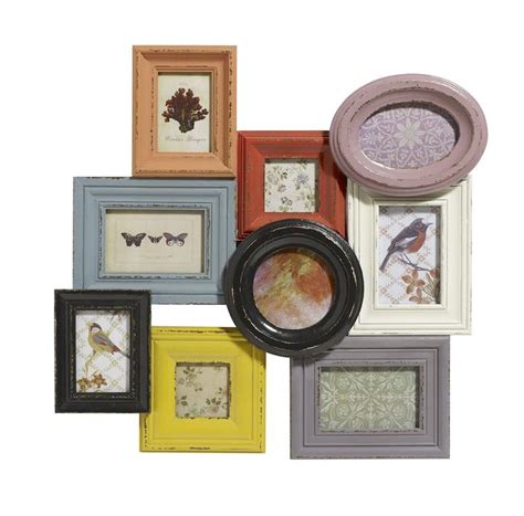 Frame Cluster Multicoloured Picture Frames Frame Distressed Picture