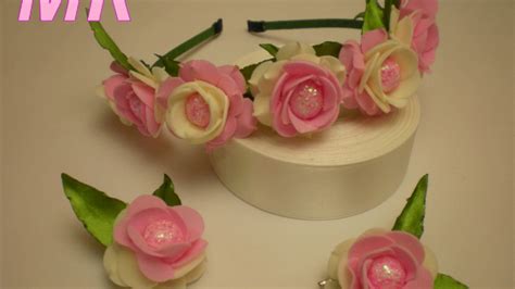 ОБОДОК С РОЗАМИ МК Diy Roses Headband Tutorial Flower Youtube