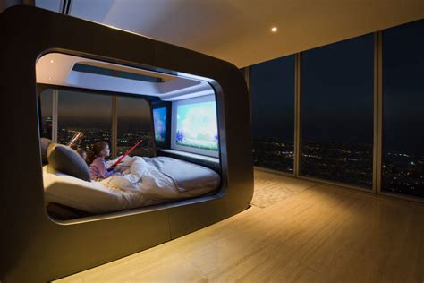 Hican Futuristic Canopy Luxury Bed Contemporary Technological Cocoon
