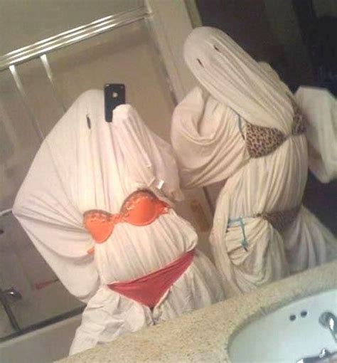 Ghost Bikinis In 2020 Clever Halloween Clever Halloween Costumes