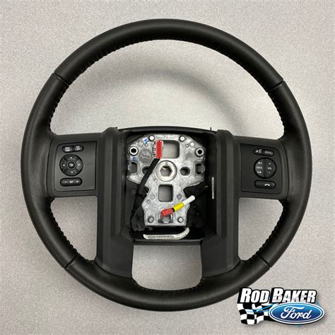 13 Thru 16 Super Duty F250 F350 Oem Ford Black Leather Steering Wheel W