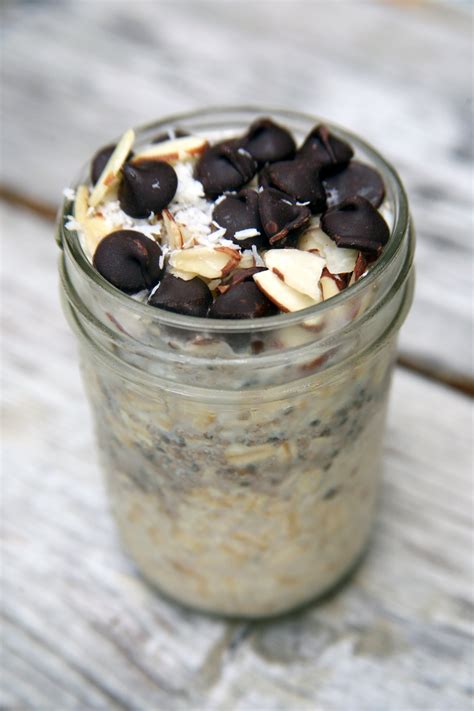 Since i serve fruit to my kids at dinnertime, i just save 1/2 cup of fruit for my overnight oats for the next morning. Coconut Chocolate Almond Overnight Oats | POPSUGAR Fitness
