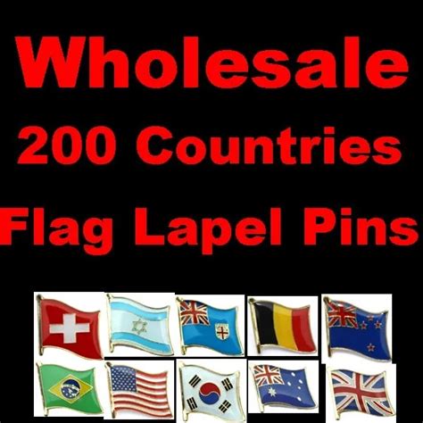 Wholesale 200 Different Countries National Flag Metal Lapel Pins Flag Pins Worldwide In Pins