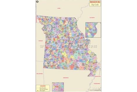 Missouri Zip Code Map With Cities United States Map