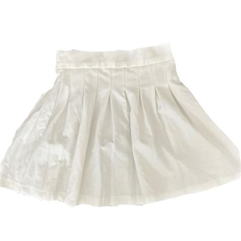 Bershka White Pleated Tennis Skirt Perfect Depop