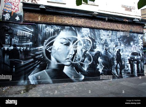 Graffiti Art In Shoreditch London United Kingdom Contemporary